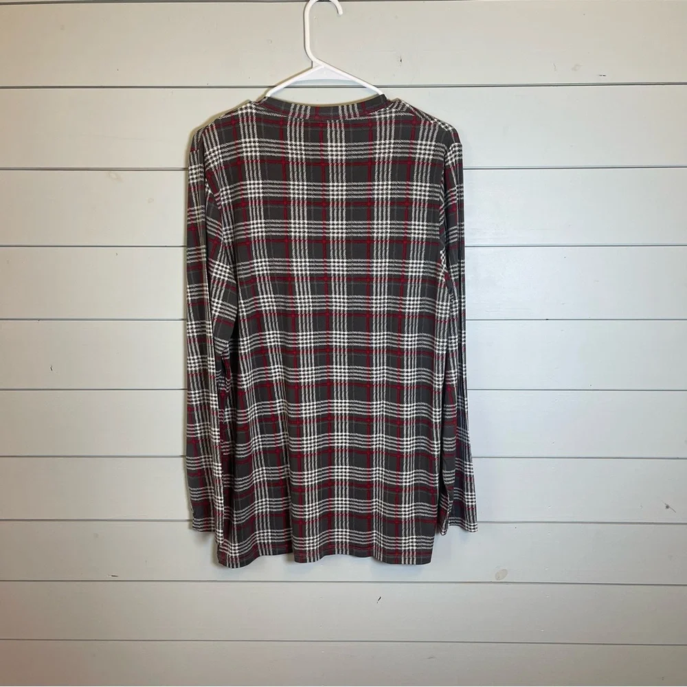 Mebie Baby plaid Christmas pajamas green red and‎ cream women's size medium NWT